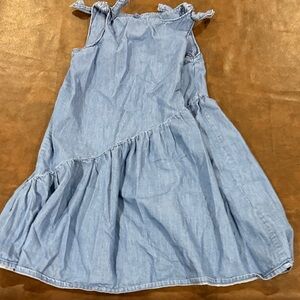 Zara size 8 denim dress with tie sleeves